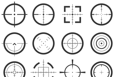 Crosshairs vector icons