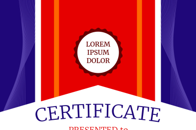 Modern award certificate vector template