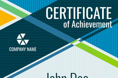 Achievement, award vector certificate design