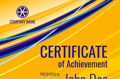 Certificate template diploma vector layout