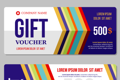 Gift discount voucher vector template