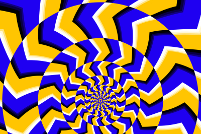 Psychedelic optical spin illusion vector background
