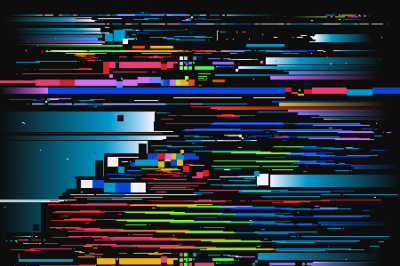 Vector tv glitch digital background