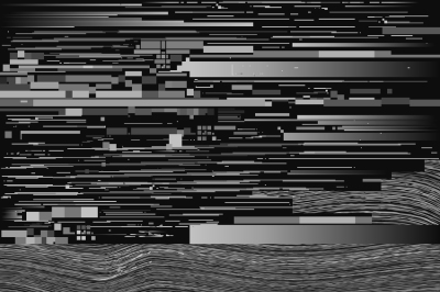 Black and white tv monitor glitch distorted texture vhs noise vector b