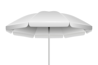 White outdoor beach, garden umbrella, parasol