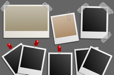 Photos frames like vintage photo vector set