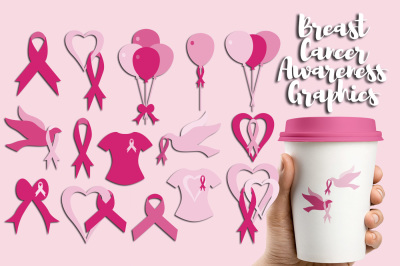 October Pink Ribbon Day Clipart Graphics