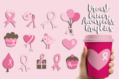 Breast cancer awareness, Wear Pink Ribbon Graphics