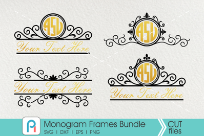 4 Monogram Frames svg&2C; Monogram svg&2C; Monogram svg File&2C; SVG