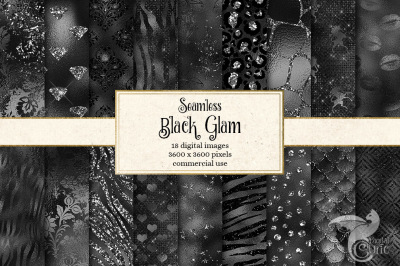 Black Glam Digital Paper