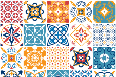 Portugal seamless pattern. Vintage mediterranean ceramic tile texture.