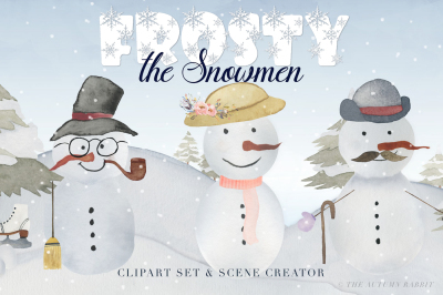 Snowman Scene Creator & Clipart