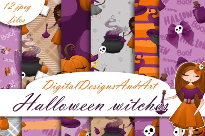 Halloween witches paper