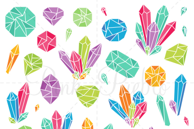 Bright Crystal Clipart and Vectors
