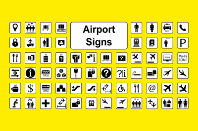 Huge set of airport icons