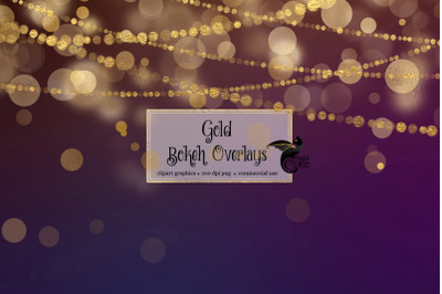 Gold Bokeh Overlays