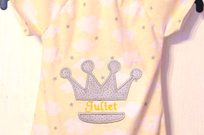 Princess Crown Split | Applique Embroidery