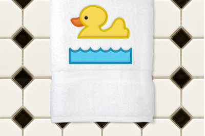 Rubber Duck Split | Applique Embroidery