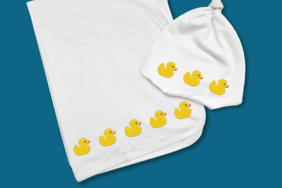 Row of Rubber Ducks | Embroidery