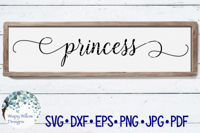 Princess Sign SVG DXF PNG JPG EPS PDF