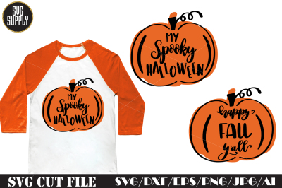 Halloween Pumpkin and Fall SVG Cut File