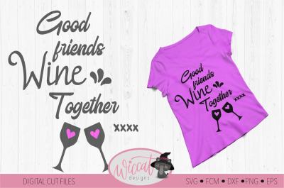 Download Best Friend Wine Glass Svg