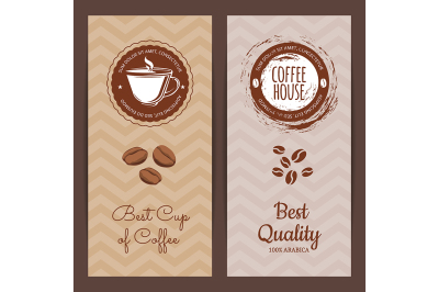 Vector coffee shop or brand logo banner