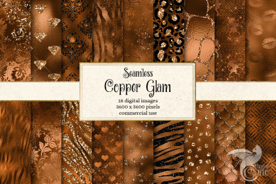 Copper Glam Digital Paper