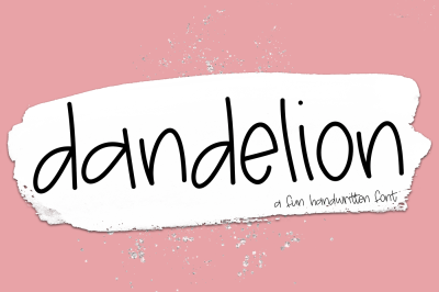 Dandelion - A Fun Handwritten Font