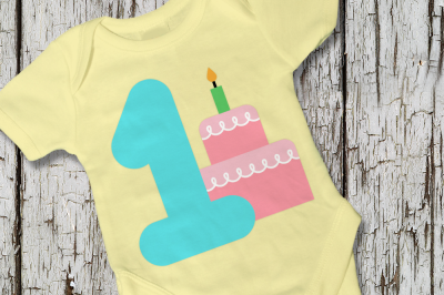First Birthday Cake | SVG | PNG | DXF