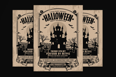 Halloween Party Vintage Flyer