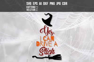 Yes, I can drive a stick - svg, eps, ai, cdr, dxf, png, jpg