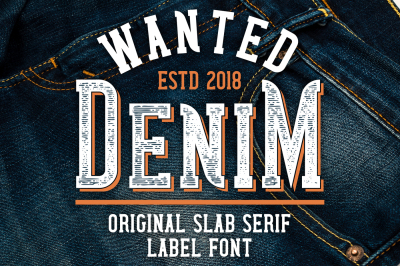Wanted Denim layered font