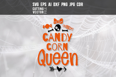 Candy corn Queen - svg, eps, ai, cdr, dxf, png, jpg