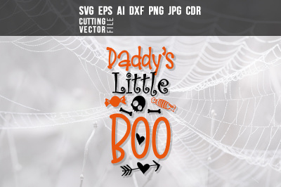 Daddy's Little Boo - svg, eps, ai, cdr, dxf, png, jpg
