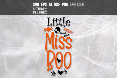 Little Miss Boo - svg, eps, ai, cdr, dxf, png, jpg