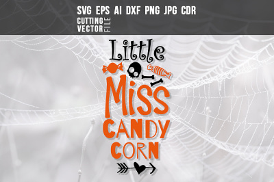 Little Miss Candy corn - svg, eps, ai, cdr, dxf, png, jpg