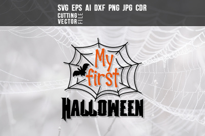 My First Halloween - svg, eps, ai, cdr, dxf, png, jpg