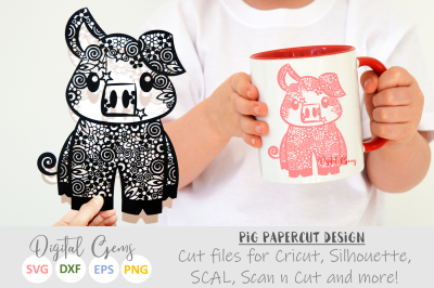 Pig SVG / DXF / EPS / PNG files