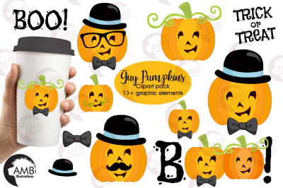 Guy Pumpkins clipart AMB-2466