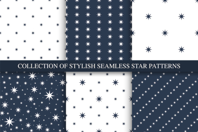 Simple seamless stars patterns