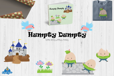 Humpty Dumpty arts Graphics, Patterns, &amp; SVG Cutting Files
