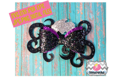 Mermaid Ursula Inspired, Sea Witch, Wicked Hair bow Template