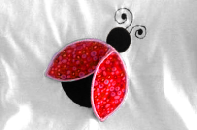 Ladybug with 3D Wings | Applique Embroidery