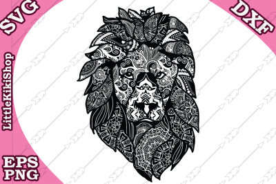 Zentangle Lion Svg,MANDALA LION SVG, Zentangle animal Svg,Cricut Svg