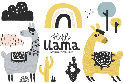 Hello llama, Cute Characters