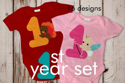 Baby&#039;s Year of Firsts Set | SVG | PNG | DXF