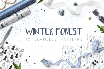 Winter Forest /// seamless patterns