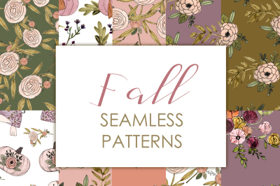 Fall seamless patterns