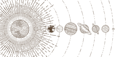 Orbital planets system. Astronomy solar systems, solars planet orbit p